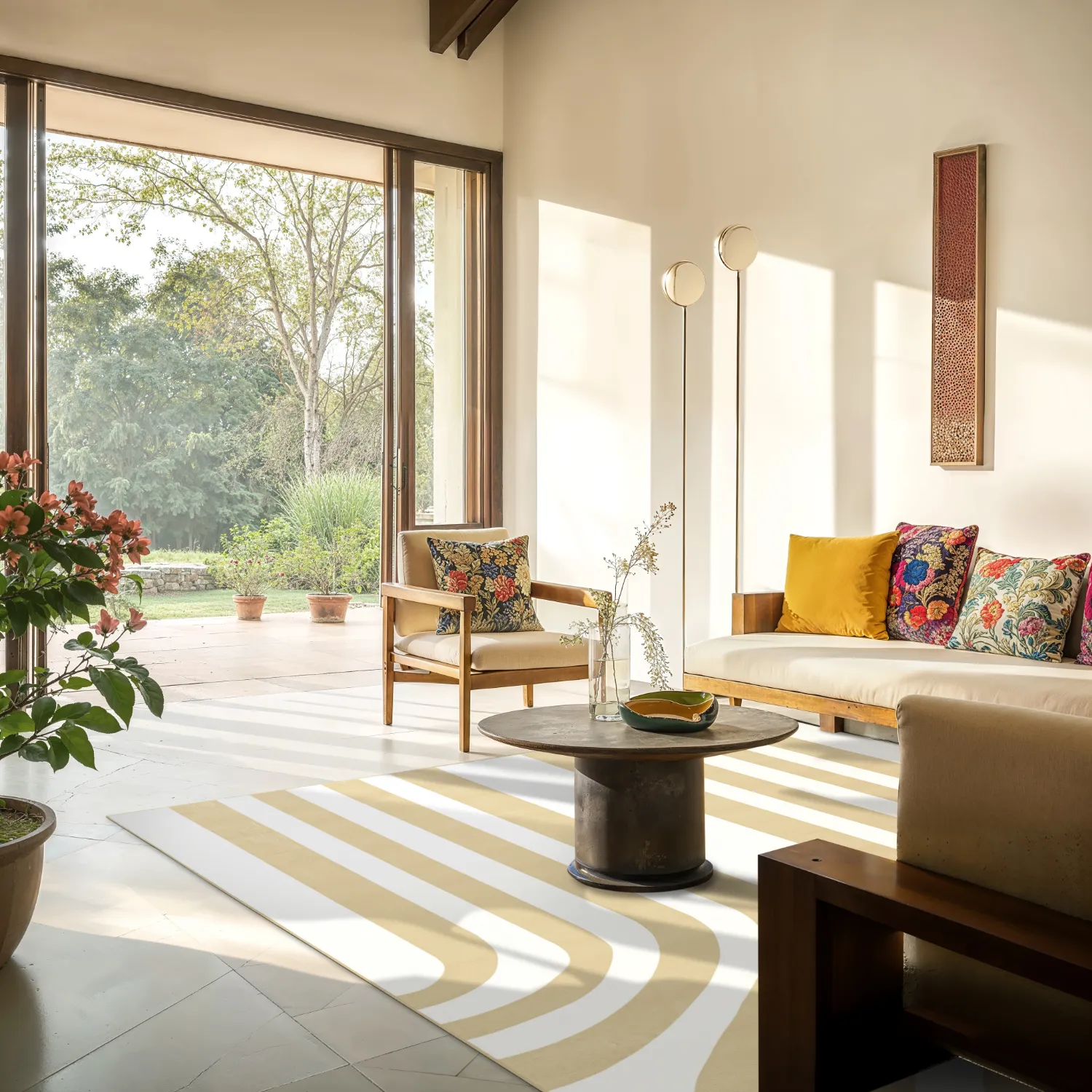 Wiltonmatta - Obidos (beige/vit)