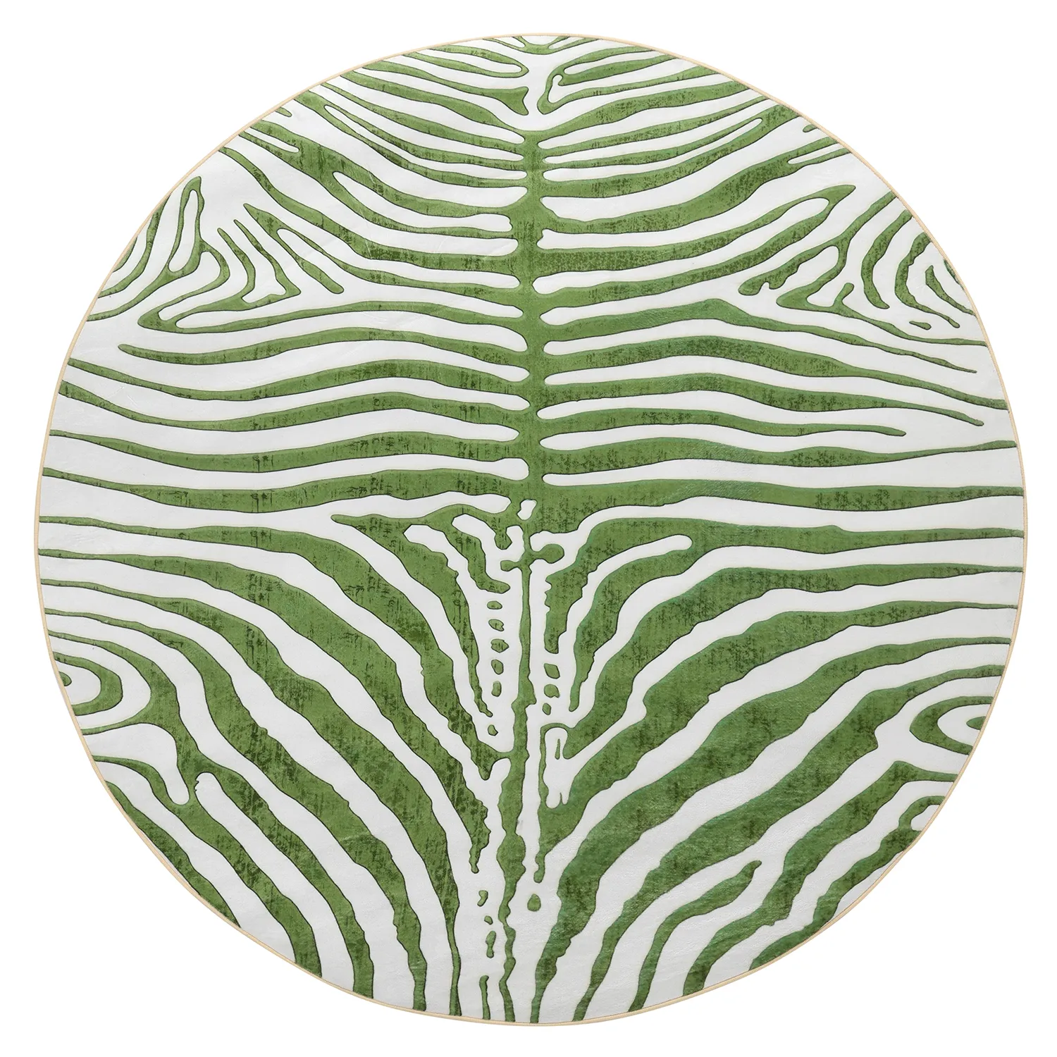 Rund matta - Zebra (grön)