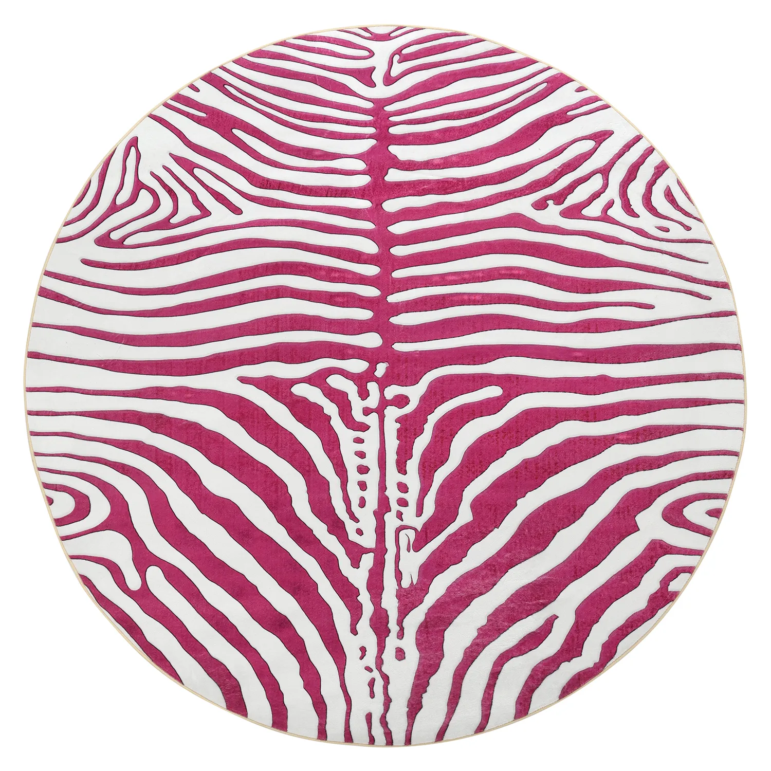 Rund matta - Zebra (rosa)