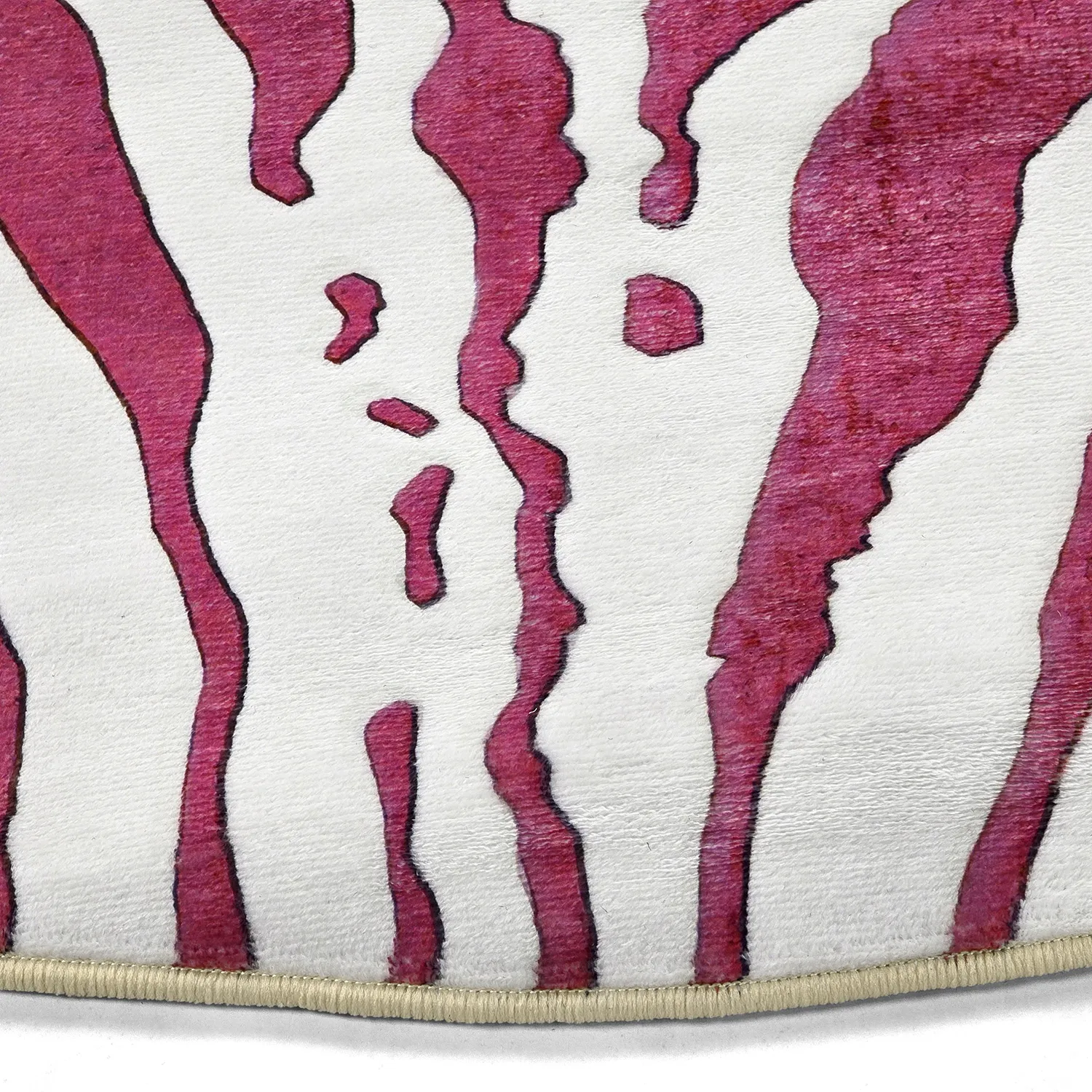 Rund matta - Zebra (rosa)