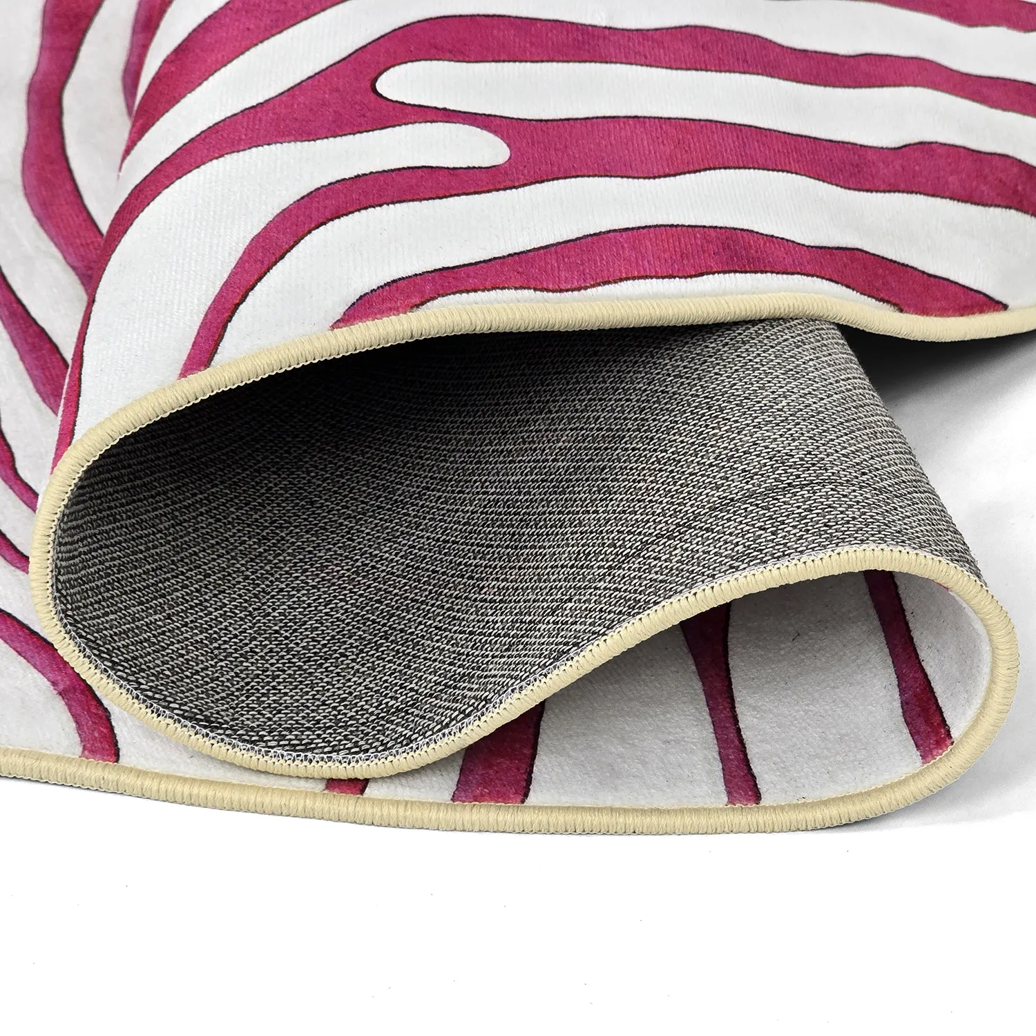 Rund matta - Zebra (rosa)