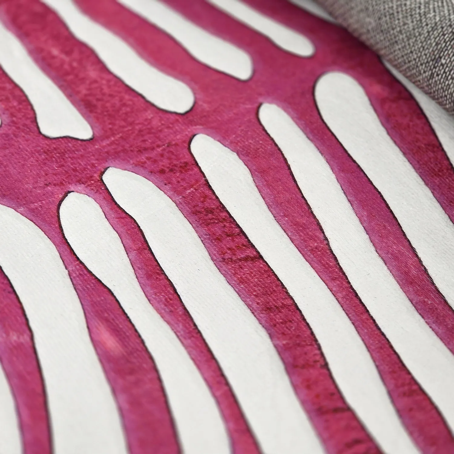 Rund matta - Zebra (rosa)