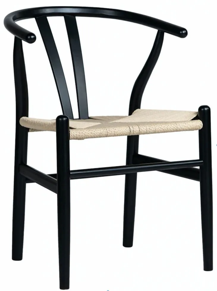 Stol - Alta (svart/beige) - 2 st