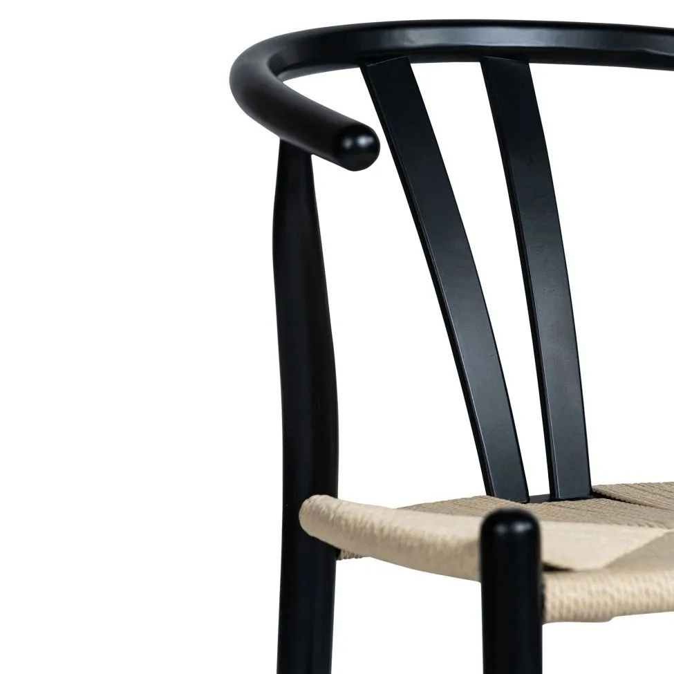 Stol - Alta (svart/beige) - 2 st