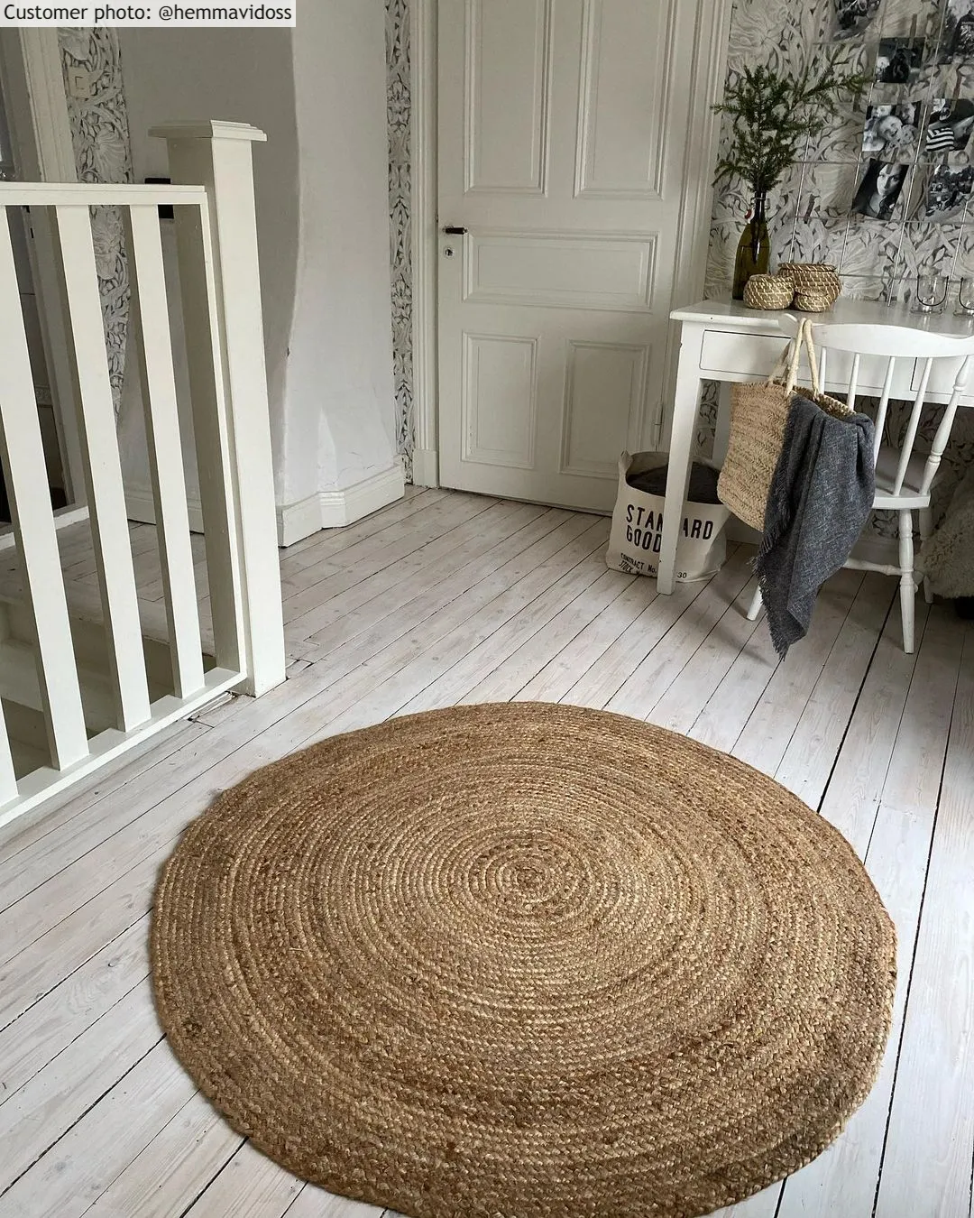 Runda mattor - Flätan (jute)