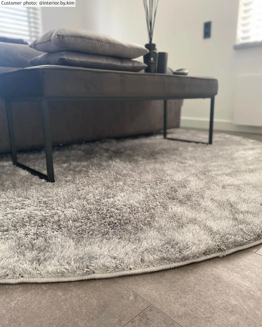 Runda mattor - Cosy (silver)