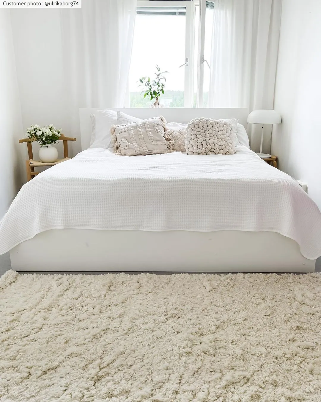 Ullmatta - Aliste Wool Shaggy (snow white)