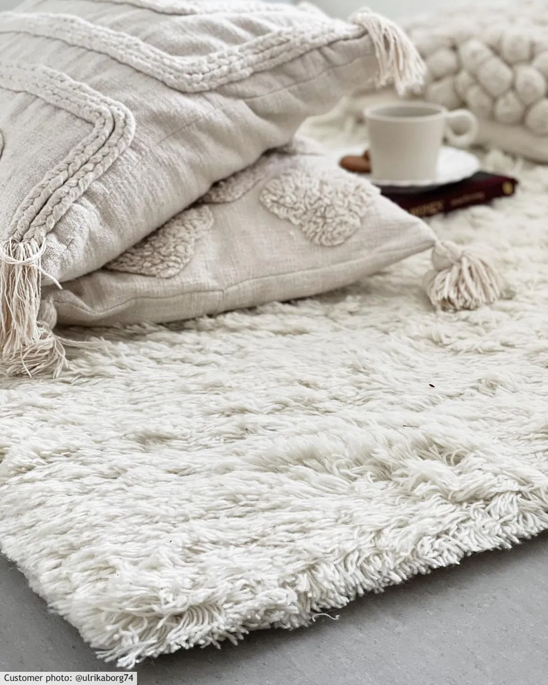 Ullmatta - Aliste Wool Shaggy (snow white)